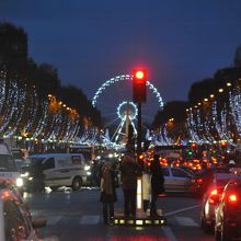 横断歩道で写真撮影観光客