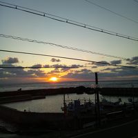 部屋からの夕日