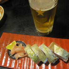秋鯖の松前寿司