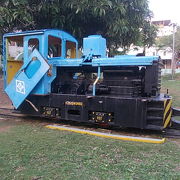 南大東島で走っていたさとうきび列車が展示されています