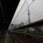 東京スカイツリーライン・東武亀戸線・地下鉄半蔵門線の分岐駅