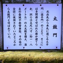 鶴ヶ城の太鼓門の説明