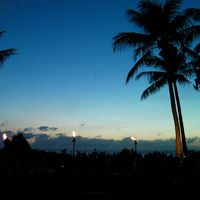 バーベキューのときの夕やけ