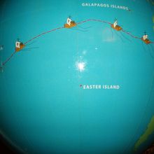 チリを出発しこの航路でタヒチに到達しました。