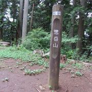 高水三山のひとつ。地味で眺望なし。