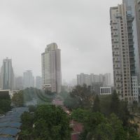 客室から海上世界方向を撮った景色