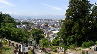 飯森山から鶴ヶ城を望む