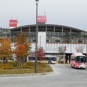 まだ新しい高架の駅舎