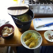 カキ飯（おかわり1杯無料）カキフライ（3個）カキ鍋カキ佃煮