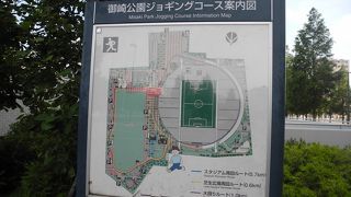 大きな公園が有って、この公園の周りには、ジョギングコースが有ります。