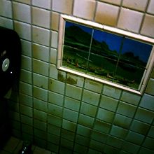 トイレもレトロ風♪