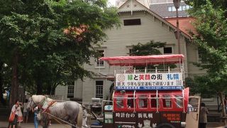 馬車で札幌観光を