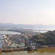 城から見下ろす美しい海岸