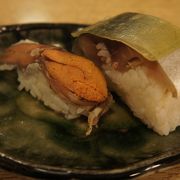 フナ寿司と鯖の姿寿司