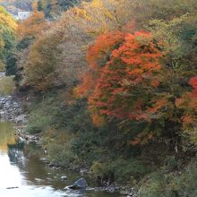 川面に映える紅葉