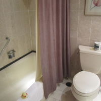 バスタブ付きシャワーとトイレ