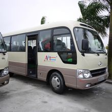 大手旅行会社は大型バスですが、大体のツアーはミニバスです。