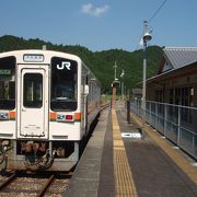 山間の終着駅（伊勢奥津駅）