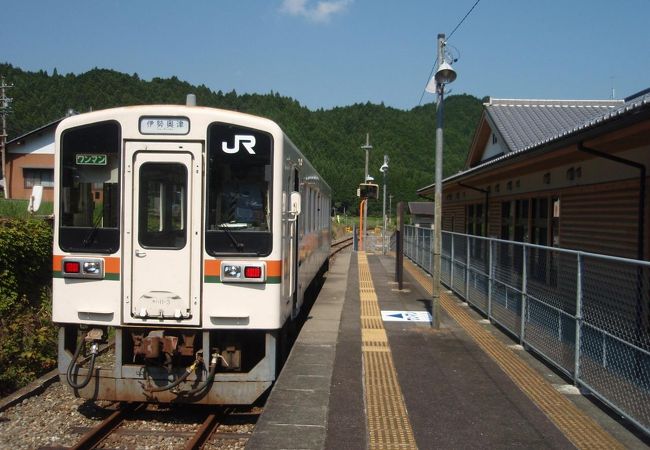 山間の終着駅（伊勢奥津駅）