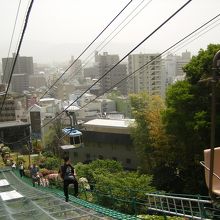 ロープウェーと一人乗りリフト