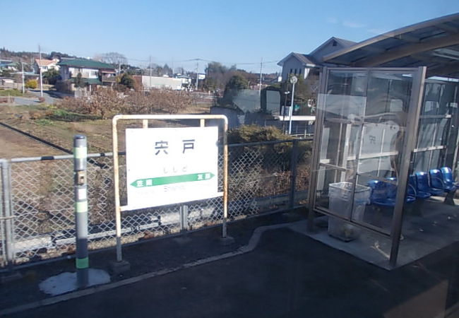 駅舎の立地が面白い駅です