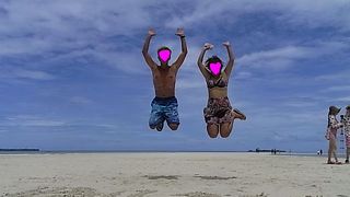 誰もいないロングビーチは絶景