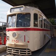 昔の都電の車両、記念電車の車両の写真が飾ってあります。