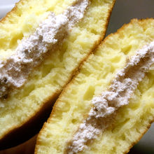 生クリームと小豆あんサンド