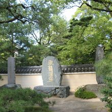 饂飩蕎麦発祥之地・饅頭発祥之地・満田弥三右衛門の石碑