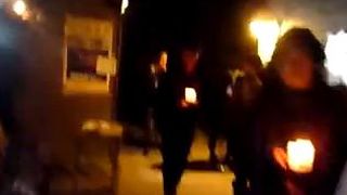 一人づつロウソク渡されるんですよ。