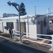 安達太良山が近づいてくる駅です