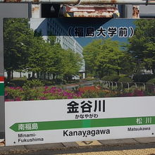 カラーの駅看板も設置されています