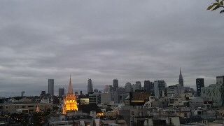 外のテラス席からの眺めは最高です。