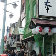 八幡様の前の蕎麦屋さん