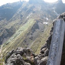 展望台から見上げる・噴煙！