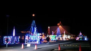 田んぼの中のイルミネーション！