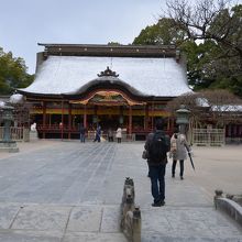 雪の天満宮。そう、福岡は日本海側なんですね。