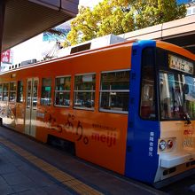 広電と呼ばれる路面電車です