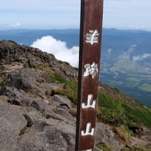 山頂の標識