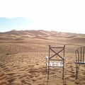目の前にはサハラ砂漠の砂丘