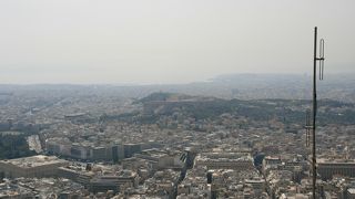 アテネを一望できる丘の上