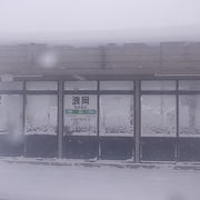 リンゴ尽くしの駅です