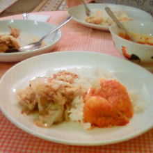 綺麗でなくてごめんなさい・・・よそる前に撮れば良かった・・・