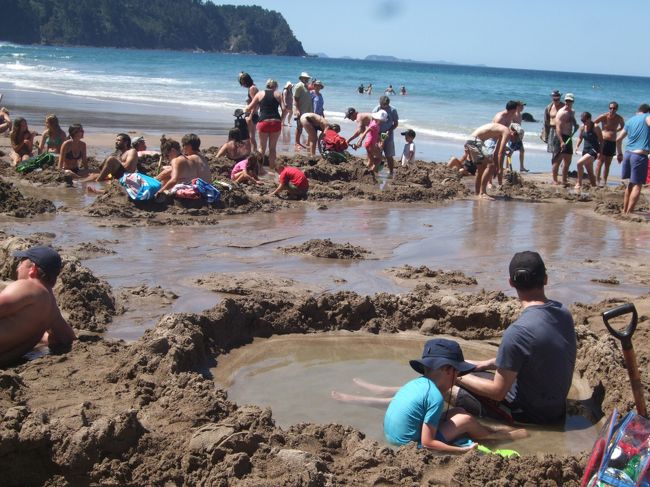 ビーチの温泉