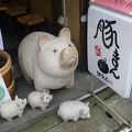 豚の置物がかわいい！