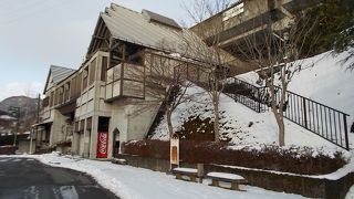 残雪の龍王峡ハイキングにて