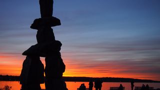 夕焼けがとってもキレイで感動!　イヌクシュクと一緒に眺める夕焼けも良いです!