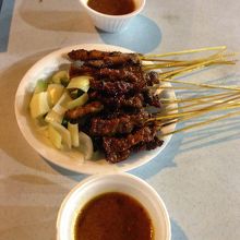 サテーセット　写真は無いですがエビが６匹も付いてきます