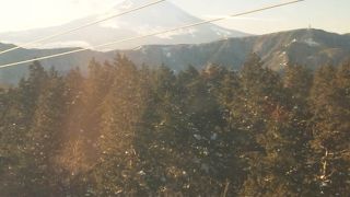 景色に見とれます。