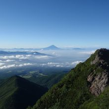 赤岳山頂からの富士山